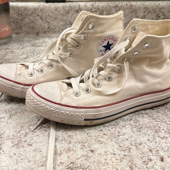 Converse Shoes - White high top converse